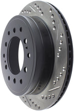 Load image into Gallery viewer, StopTech Power Slot 03-09 Toyota 4 Runner / 03-09 Lexus GX470 Drilled & Slotted Left Rear Rotor