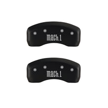 Load image into Gallery viewer, MGP 4 Caliper Covers Engraved Front & Rear Mach 1 Red finish silver ch