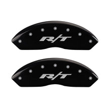 Load image into Gallery viewer, MGP 4 Caliper Covers Engraved Front & Rear RT Black finish silver ch