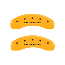 Load image into Gallery viewer, MGP 4 Caliper Covers Engraved Front & Rear Dodge Yellow Finish Black Char 2006 Dodge Durango