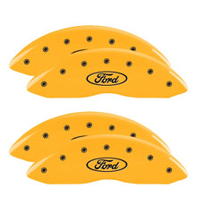 Load image into Gallery viewer, MGP 4 Caliper Covers Engraved Front & Rear MGP Yellow Finish Black Characters 2008 Ford Edge