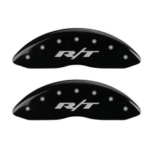 Load image into Gallery viewer, MGP 4 Caliper Covers Engraved Front & Rear RT1-Truck Black finish silver ch