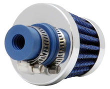 Load image into Gallery viewer, K&N 2in Base OD x .375in Flange ID x 1.75in H Rubber Base Crankcase Vent Filter - Blue