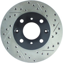 Load image into Gallery viewer, StopTech 96-00 Honda Civic DX/HX Coupe/90-00 Civic DX/LX Sedan Slotted & Drilled Left Front Rotor