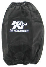 Load image into Gallery viewer, K&N Round Tapered Drycharger Air Filter Wrap-Black 7.5in Base ID x 4.5in Top ID x 9in H