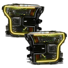 Load image into Gallery viewer, Oracle 15-17 Ford F-150 Dynamic RGB+A Pre-Assembled Headlights Halogen - Black Edition - ColorSHIFT