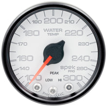 Load image into Gallery viewer, Autometer Spek-Pro Gauge Water Temp 2 1/16in 300f Stepper Motor W/Peak & Warn Wht/Blk
