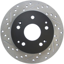 Load image into Gallery viewer, StopTech 02-06 Acura RSX Incl. Type S / 97-01 Integra Type R Slotted & Drilled Right Rear Rotor