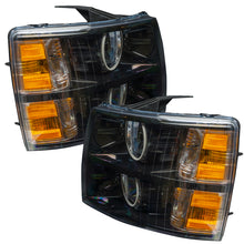 Load image into Gallery viewer, Oracle Lighting 07-13 Chevrolet Silverado Assembled Halo Headlights Round Style - Blk Housing -Blue