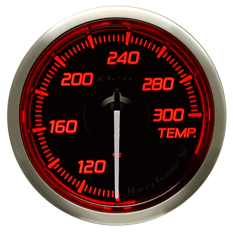 DEFI Racer Temp Gauge N2 52mm (US) Red Oishii imports