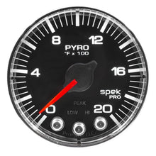 Load image into Gallery viewer, Autometer Spek-Pro Gauge Pyro. (Egt) 2 1/16in 2000f Stepper Motor W/Peak & Warn Blk/Chrm