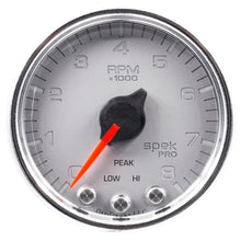 Load image into Gallery viewer, Autometer Spek-Pro Gauge Tach 2 1/16in 8K Rpm W/ Shift Light & Peak Mem Slvr/Chrm