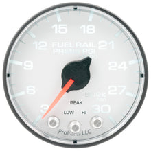 Load image into Gallery viewer, Autometer Spek-Pro 2 1/16in 30KPSI Stepper Motor W/Peak & Warn White/Black Rail Pressure Gauge