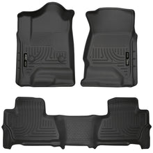 Load image into Gallery viewer, Husky Liners 2015 Chevy/GMC Suburban/Yukon XL WeatherBeater Combo Black Front&2nd Seat Floor Liners
