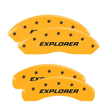 Load image into Gallery viewer, MGP 4 Caliper Covers Engraved Front & Rear MGP Yellow Finish Black Char 1998 Ford Expedition