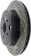 Load image into Gallery viewer, StopTech 08+ Subaru STI (Will Not Fit 05-07) Slotted & Drilled Sport Brake Rotor