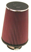 Load image into Gallery viewer, K&N Universal ChromeRound Tapered Air Filter 3in Flange ID / 6in Base OD / 4.5in Top OD / 8in Height