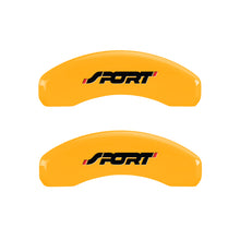 Load image into Gallery viewer, MGP 4 Caliper Covers Engraved Front & Rear No bolts/Sport Yellow finish black ch
