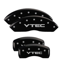 Load image into Gallery viewer, MGP 4 Caliper Covers Engraved Front & Rear Honda Yellow Finish Black Char 2004 Honda Accord
