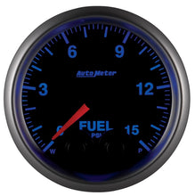 Load image into Gallery viewer, AutoMeter Gauge Fuel Press 2-1/16in. 15PSI Stepper Motor W/Peak & Warn Elite