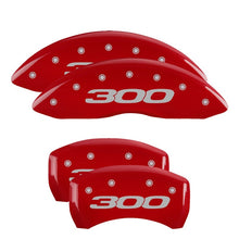 Load image into Gallery viewer, MGP 4 Caliper Covers Engraved Front & Rear 300/2017 Red Finish Silver Char 2011 Chrysler 300