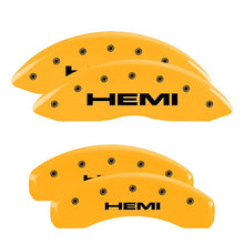 Load image into Gallery viewer, MGP 4 Caliper Covers Engraved Front & Rear MGP Yellow Finish Black Char 1998 Buick Regal
