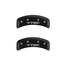 Load image into Gallery viewer, MGP 4 Caliper Covers Engraved Front & Rear Vtech Red finish silver ch