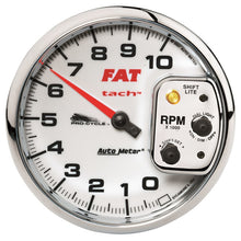 Load image into Gallery viewer, Autometer Pro-Cycle Gauge Tach 5in 10K Rpm Shift- Lite 2&4 Cylinder White Fat Tach
