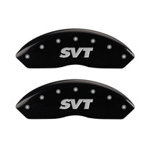 Load image into Gallery viewer, MGP 4 Caliper Covers Engraved Front & Rear SVT Black finish silver ch