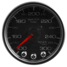 Load image into Gallery viewer, Autometer Spek-Pro Gauge Water Temp 2 1/16in 300f Stepper Motor W/Peak & Warn Blk/Blk