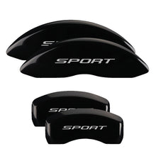 Load image into Gallery viewer, MGP 4 Caliper Covers Engraved Front & Rear No Bolts/Sport 2015 Black finish silver ch