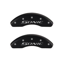 Load image into Gallery viewer, MGP 4 Caliper Covers Engraved Front & Rear MGP Red finish silver ch
