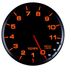 Load image into Gallery viewer, Autometer Spek-Pro Gauge Tachometer 5in 11K Rpm W/Shift Light & Peak Mem Black/Smoke/Black