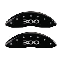 Load image into Gallery viewer, MGP 4 Caliper Covers Engraved Front & Rear 300 Black finish silver ch