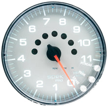 Load image into Gallery viewer, Autometer Spek-Pro Gauge Tachometer 5in 11K Rpm W/Shift Light & Peak Mem Silver/Chrome