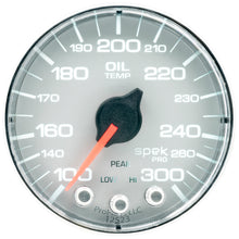 Load image into Gallery viewer, Autometer Spek-Pro Gauge Oil Temp 2 1/16in 300f Stepper Motor W/Peak & Warn Slvr/Chrm