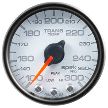 Load image into Gallery viewer, Autometer Spek-Pro Gauge Trans Temp 2 1/16in 300f Stepper Motor W/Peak & Warn Wht/Blk