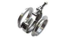 Load image into Gallery viewer, Vibrant T304 SS V-Band Flange Assembly for 2.25in O.D. Tubing incl 2 V-Band flanges & 1 V-Band Clamp