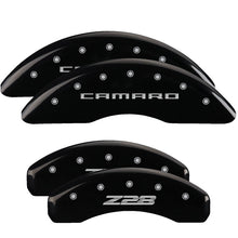 Load image into Gallery viewer, MGP 4 Caliper Covers Engraved Front & Rear MGP Yellow Finish Black Char 2002 Dodge Viper