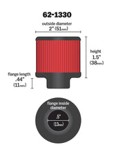 Load image into Gallery viewer, K&N Clamp On Rubber Base Crankcase Vent Filter 0.5in Flange ID 2in OD 1.5in Height