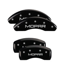Load image into Gallery viewer, MGP 4 Caliper Covers Engraved Front & Rear Style 2/Chrysler Wing Yellow finish black ch