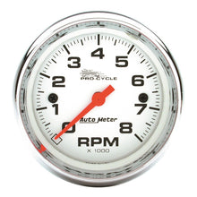 Load image into Gallery viewer, Autometer Pro-Cycle Gauge Tach 2 5/8in 8K Rpm 2&4 Cylinder White