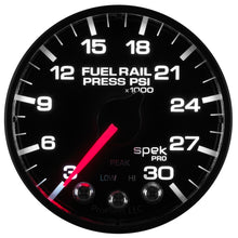 Load image into Gallery viewer, Autometer Spek-Pro Gauge Rail Press 2 1/16in 30Kpsi Stepper Motor W/Peak & Warn Blk/Blk
