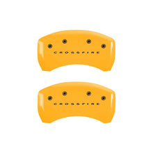 Load image into Gallery viewer, MGP 4 Caliper Covers Engraved F & R Crossfire Yellow Finish Black Char 2004 Chrysler Crossfire