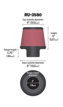 Load image into Gallery viewer, K&N Filter Universal Rubber Filter 3 Inch Flange 6 inch Base 4 inch Top 5 inch Height
