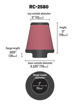 Load image into Gallery viewer, K&N Universal Clamp-On Air Filter 2in FLG / 3-1/8in B / 2in T / 3in L