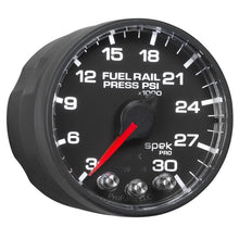 Load image into Gallery viewer, Autometer Spek-Pro Gauge Rail Press 2 1/16in 30Kpsi Stepper Motor W/Peak & Warn Blk/Blk