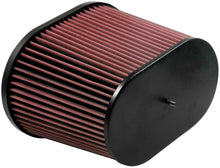 Load image into Gallery viewer, K&N Universal Air Filter - Oval Straight - 3.688in Flange ID x 10.25in Base O/S Length x 7.875in H