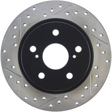 Load image into Gallery viewer, StopTech SportStop 10-13 Scion tC Slotted & Drilled Right Rear Rotor