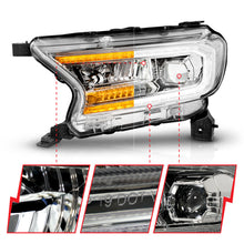 Load image into Gallery viewer, ANZO 19-23 Ford Ranger Full LED Projector Headlights w/ Initiation & Sequential - Chrome